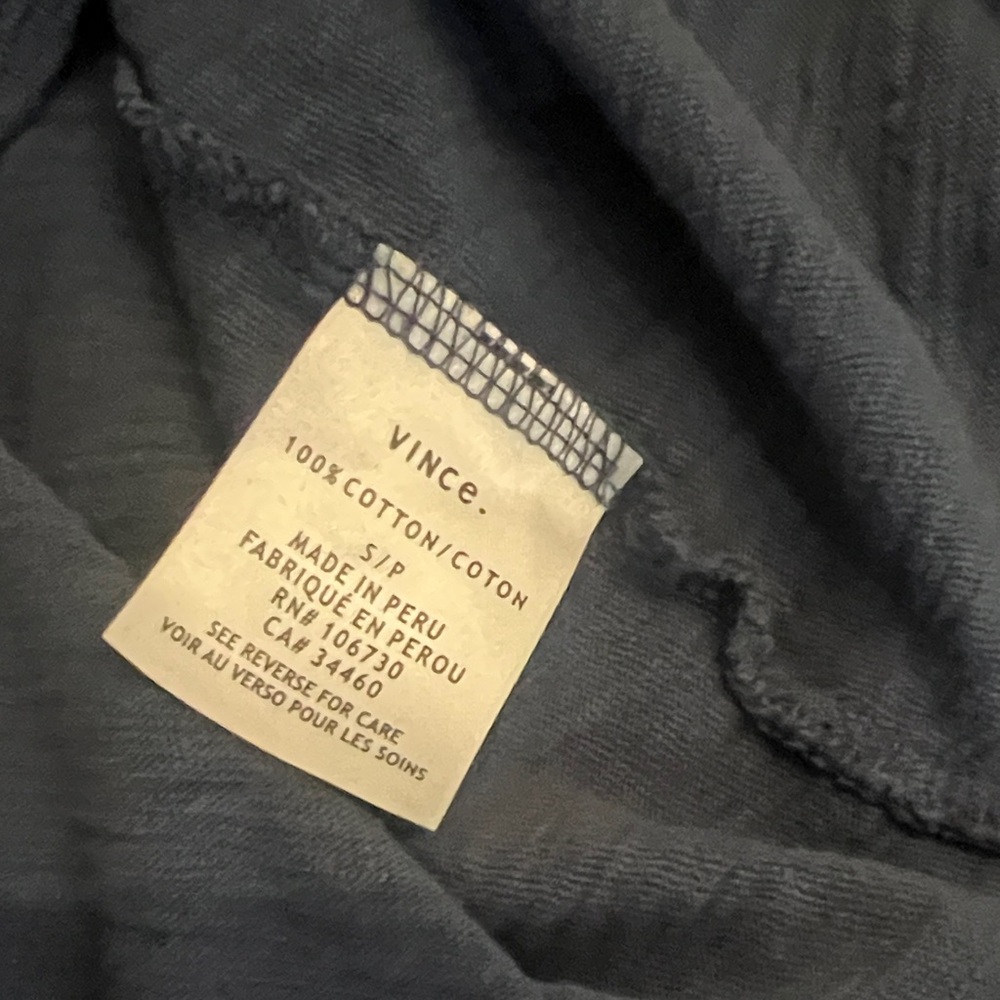 Men's Vince Blue Henley Shirt - Picture 3 of 7